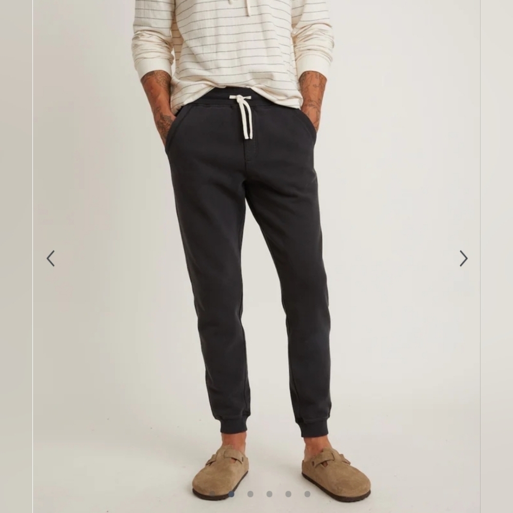 Marine Layer Fleece Jogger Sweatpants Moon Indigo